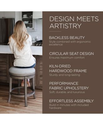 Alexander Backless Counter Stool, Reclaimed Oak w/ Ash Grey, Set of 3