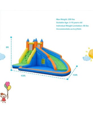 Kids Inflatable Water Slide Bounce House with Carry Bag & 480W Blower