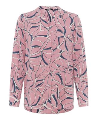 Women's Graphic Leaf Print Tunic Shirt