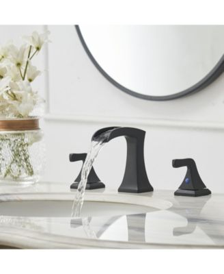 8 in. Widespread 2-Handle Waterfall Bathroom Sink Faucet