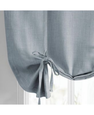 Faux Linen Room Darkening Tie-Up Window Shade