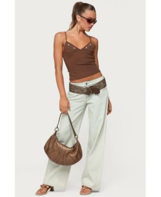 Women's Holland Bead V Neck Tank Top