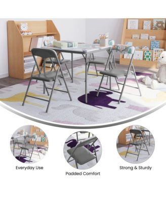 Kids 5 Piece Folding Table And Chair Set - Kids Activity Table Set