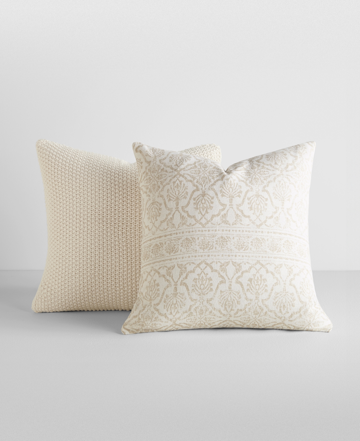Ienjoy Home Seed Stitch Knit 2-pack Decor Pillows, 20" X 20" In Brown