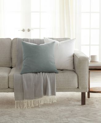 Stone Washed and Distressed Cotton Solid 2-Pack D&eacute;cor Pillows, 20" x 20"