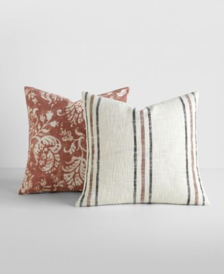 Yarn-Dyed Pattern 2-Pack Decorative Pillows, 20" x 20"