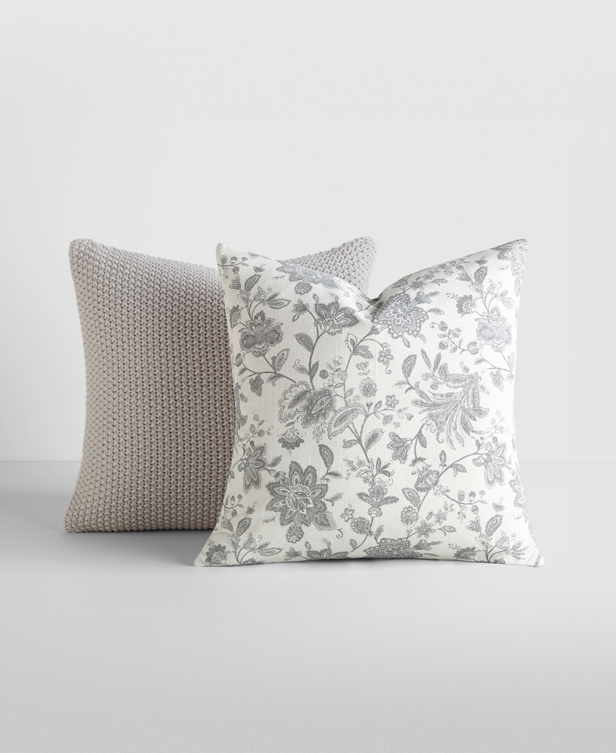 Ienjoy Home Seed Stitch Knit 2-pack Decor Pillows, 20" X 20" In Gray