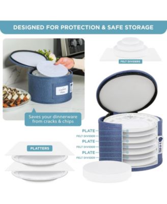 Hard Shell 8-Piece Set Moving Boxes for Dinnerware Service for 12 China Storage Containers