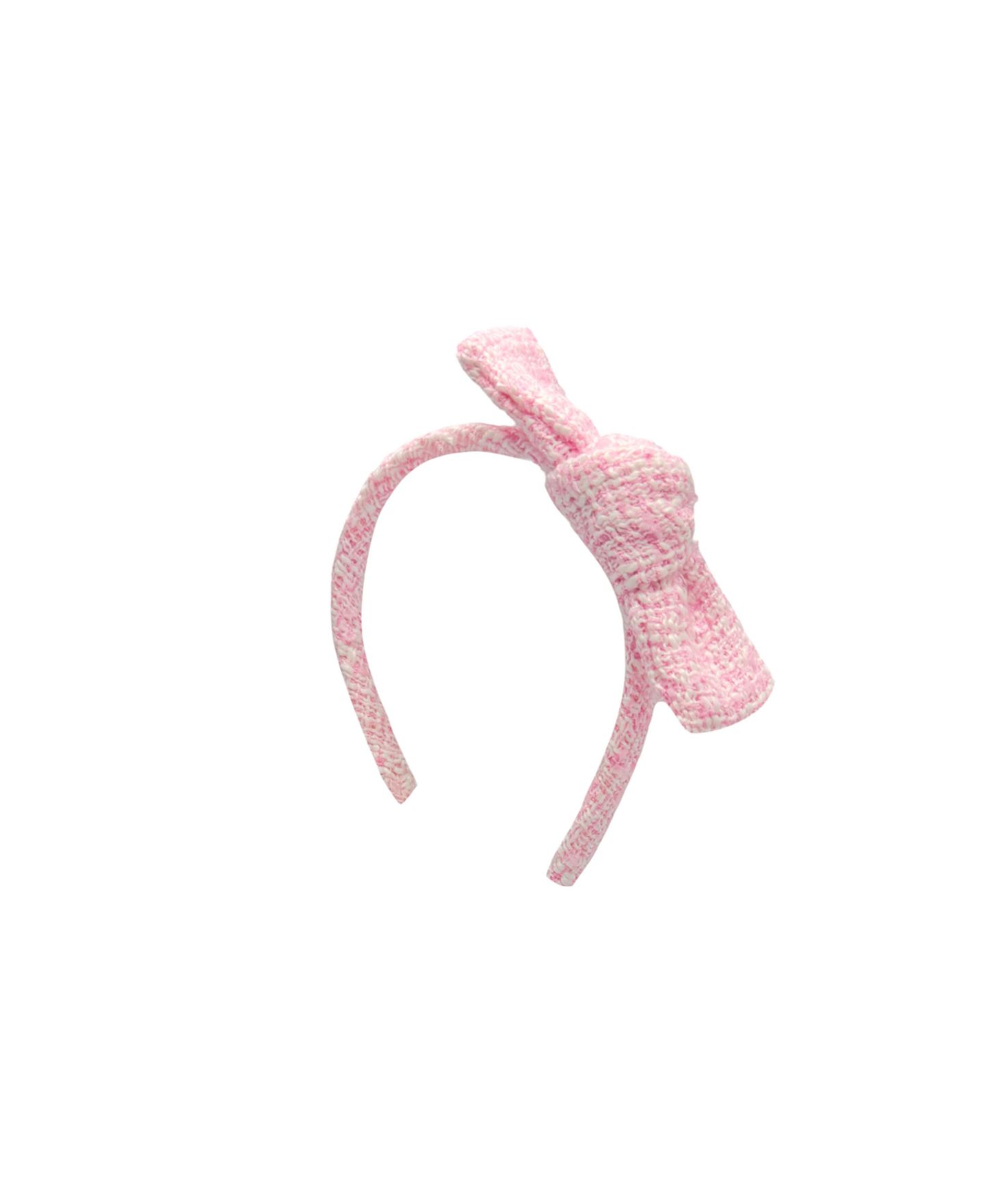 Аксессуары для волос Bits & Bows Tweed Bow Headband in Pink для девочек — фото 1