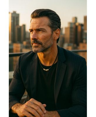 Nasher Faux Leather Beaded Necklace