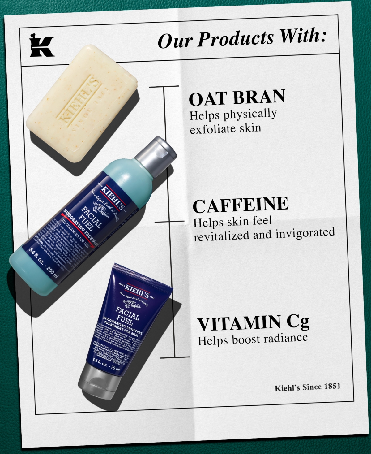 Kiehl's Since 1851 Men's 3-pc. Energizing Essentials Gift Set In Transparent