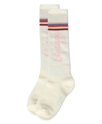 Little Girls Vintage Stripe Cotton Blend Knee High Socks