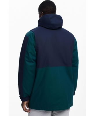 Men's Two-tone parka with hood