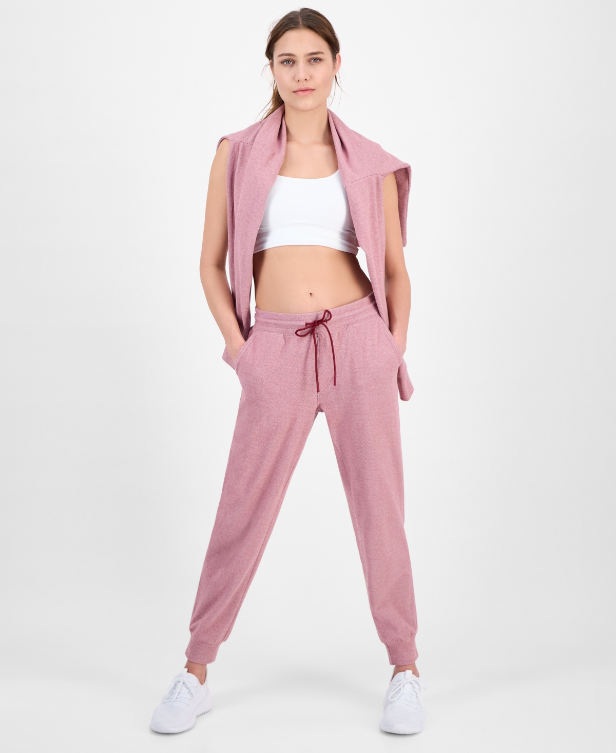 Id Ideology Women's Brushed Rib Jogger Pants, Macy's Exclusive