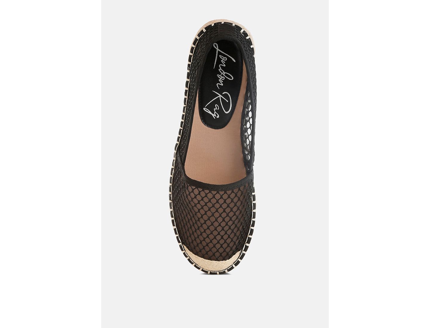 Женские туфли London Rag Manara Mesh Espadrille, цвет: Чёрный — фото 7
