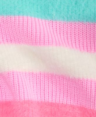 Girls' 5-20 Feather Stripe Long-Sleeve Sweater, Macy's Exclusive