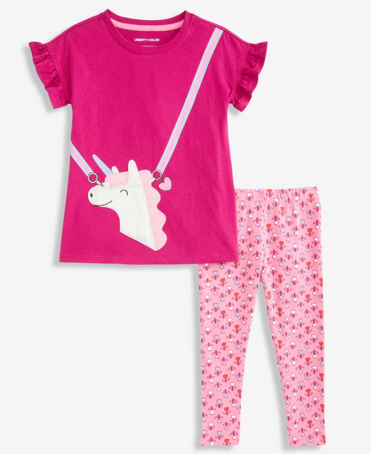 Epic Threads Girls Toddler 2T-4T 2-Piece Unicorn Top and Leggings Set, Macy's Exclusive
