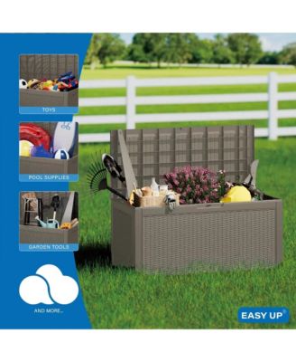 - 100 Gallon Water Resistant Resin Lockable Deck Box