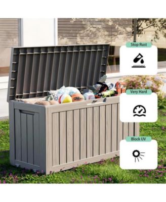 75-gal Water Resistant Resin Lockable Deck Box