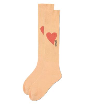 Big Girls Single Heart Logo Knee High Socks