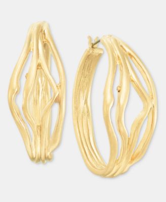 Style & Co - Sculptural Multi-Row Medium Hoop Earrings, 1.48"