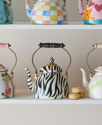 Zebra Enameled 2-Quart Tea Kettle