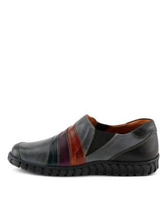 Neeta Colorblock Leather Slip-On Shoe with Removable Insole and Flexible Comfort Sole