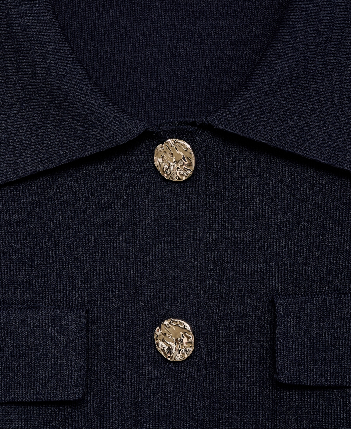 Mango Short Sleeve Cardigan In Blue