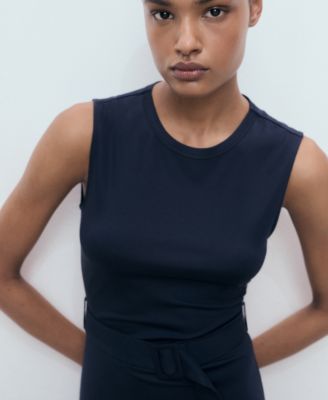 Women's Belt Midi Dress