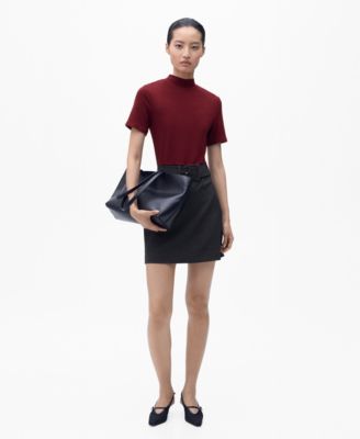 MANGO - Women's Belted Short Dress