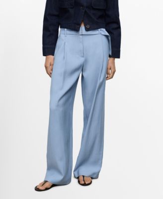 MANGO - Women's Belted Paper bag Pants