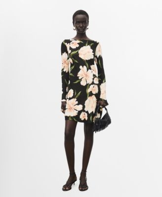 MANGO - Women's Short Floral-Print Dress