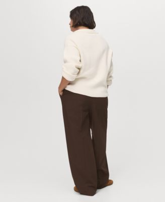 Women's Low-Rise Wide-Leg Pants
