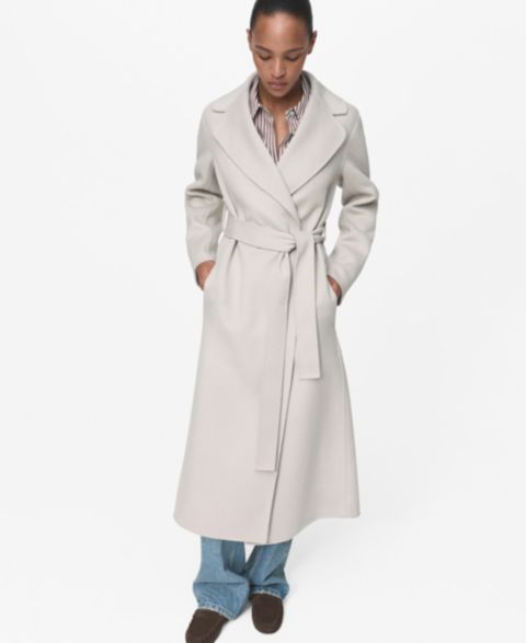 Женские куртки MANGO Women's Handmade Belt Wool Coat