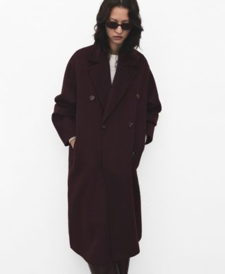 MANGO - Women's Handmade Oversized Wool Coat