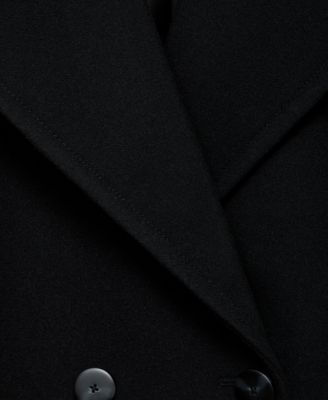 Women's Double-Breasted Wool Blend Coat