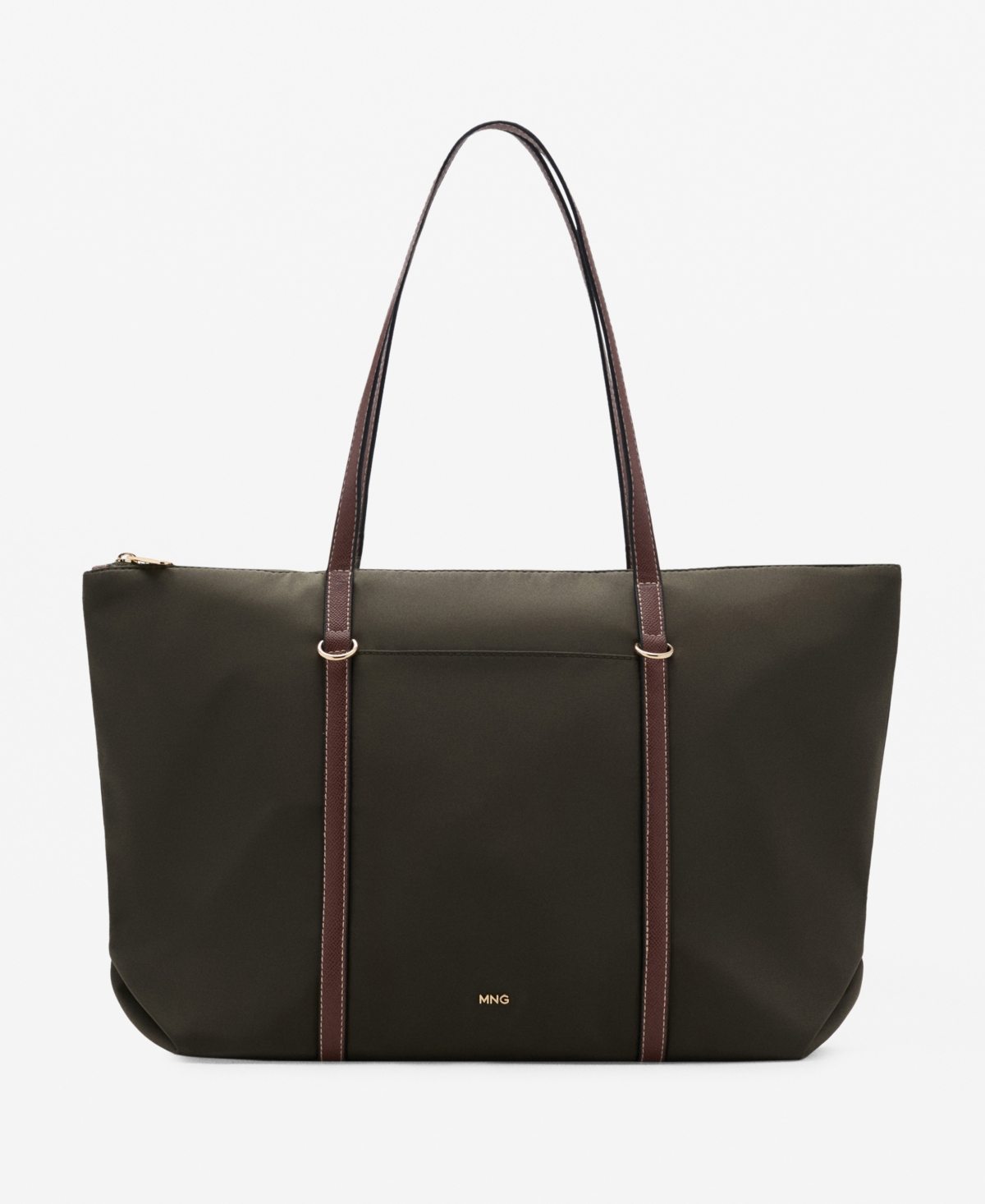 Mango Women's Double Handle Shopper Bag In Brown