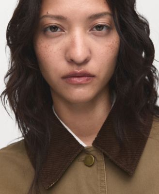 Women's Corduroy Collar Denim Jacket