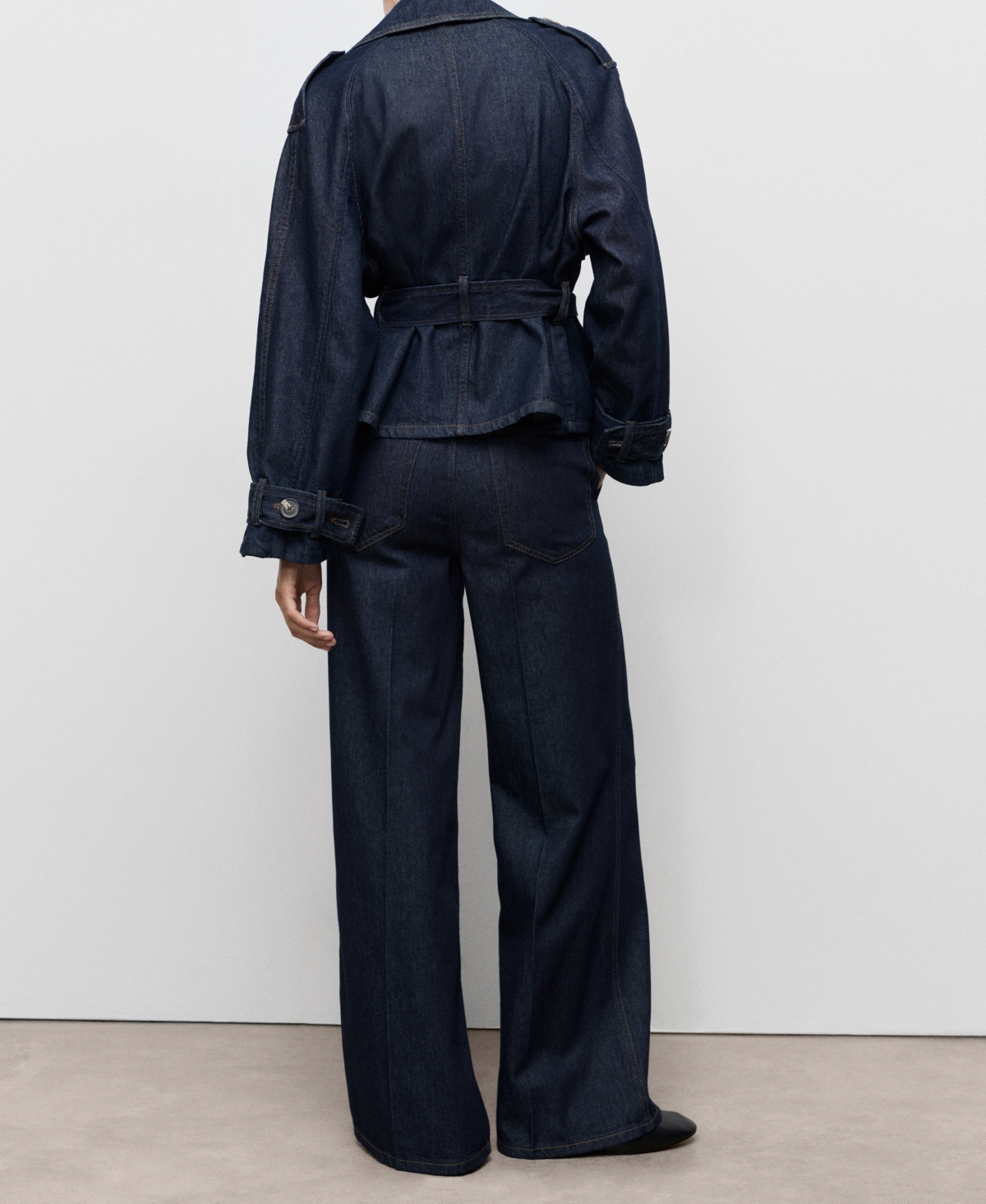 Mango Women's Wide-leg Denim Pants In Blue