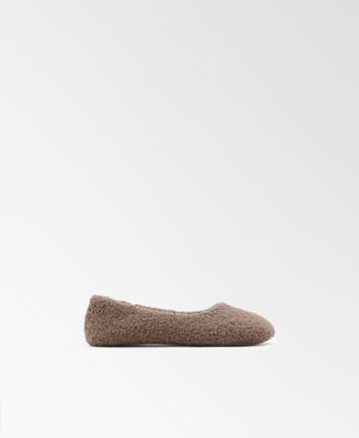 MANGO - Women's Shearling Ballet Flats