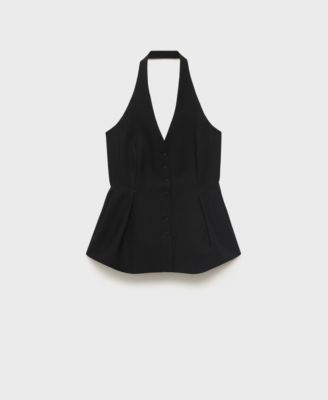 Women's Halter-Neck Peplum Vest
