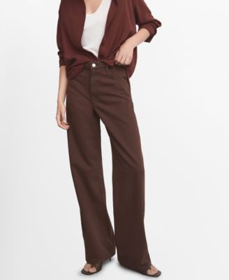MANGO - Women's Danila Wide Leg High-Rise Jeans