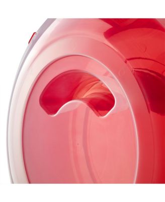 Clear Lid Red Base Nesting Storage Christmas Wreath Box (12 Pack)