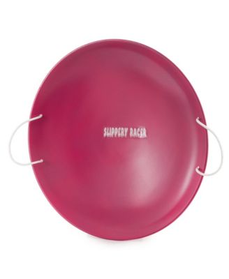 ProDisc 26" Metal Saucer Sled with Rope Handles, Pink (2 Pack)