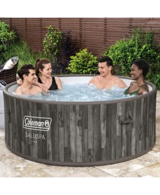 Coleman Napa AirJet Round Inflatable Hot Tub with EnergySense Cover, Brown