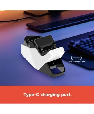 Dual Charging Dock, Type-C Port, Smart LED Indicators, Supports 2 PS5 Controllers Charging Station