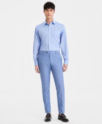 Tommy Hilfiger - Men's Modern-Fit Solid Cotton Suit Pants