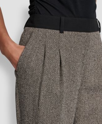 Petite Double Pleat Trousers