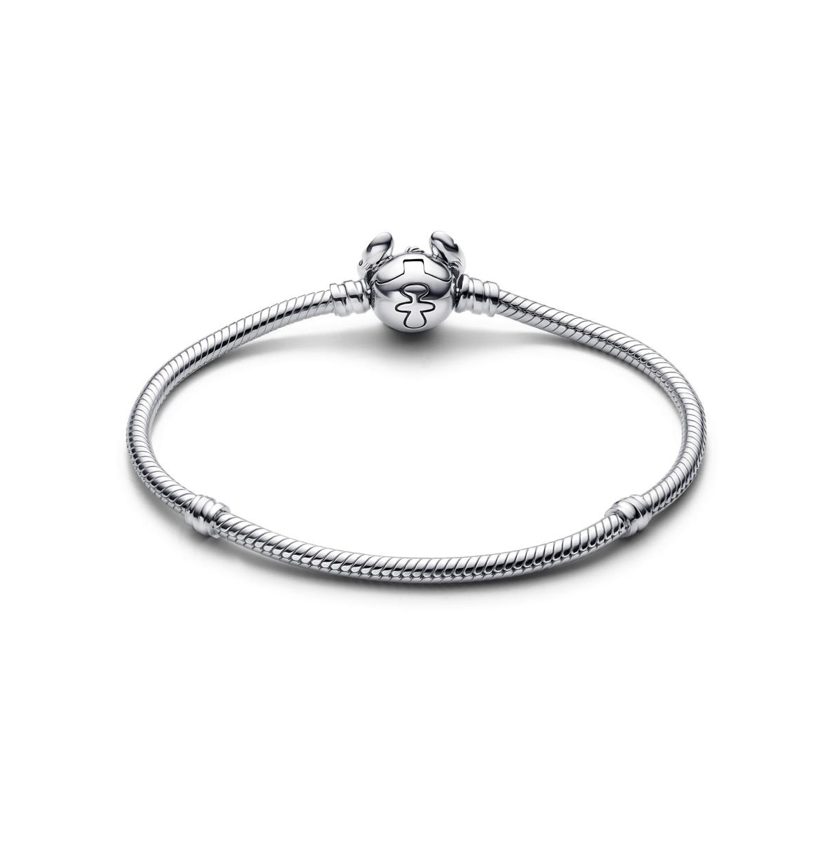 Pandora Disney Stitch Snake Chain Bracelet In Silver