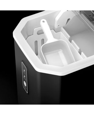 26lbs/24H Portable Countertop Self-Cleaning Ice Maker, 9 Bullet Cubes in 6 Mins with Handle